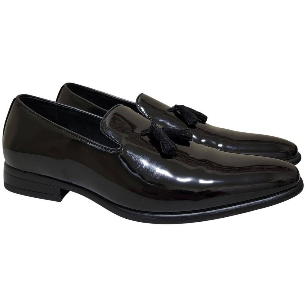 Stacy Adams Men Phoenix Slip On Tassel Dress Loafers Size US 9.5M Black Patent